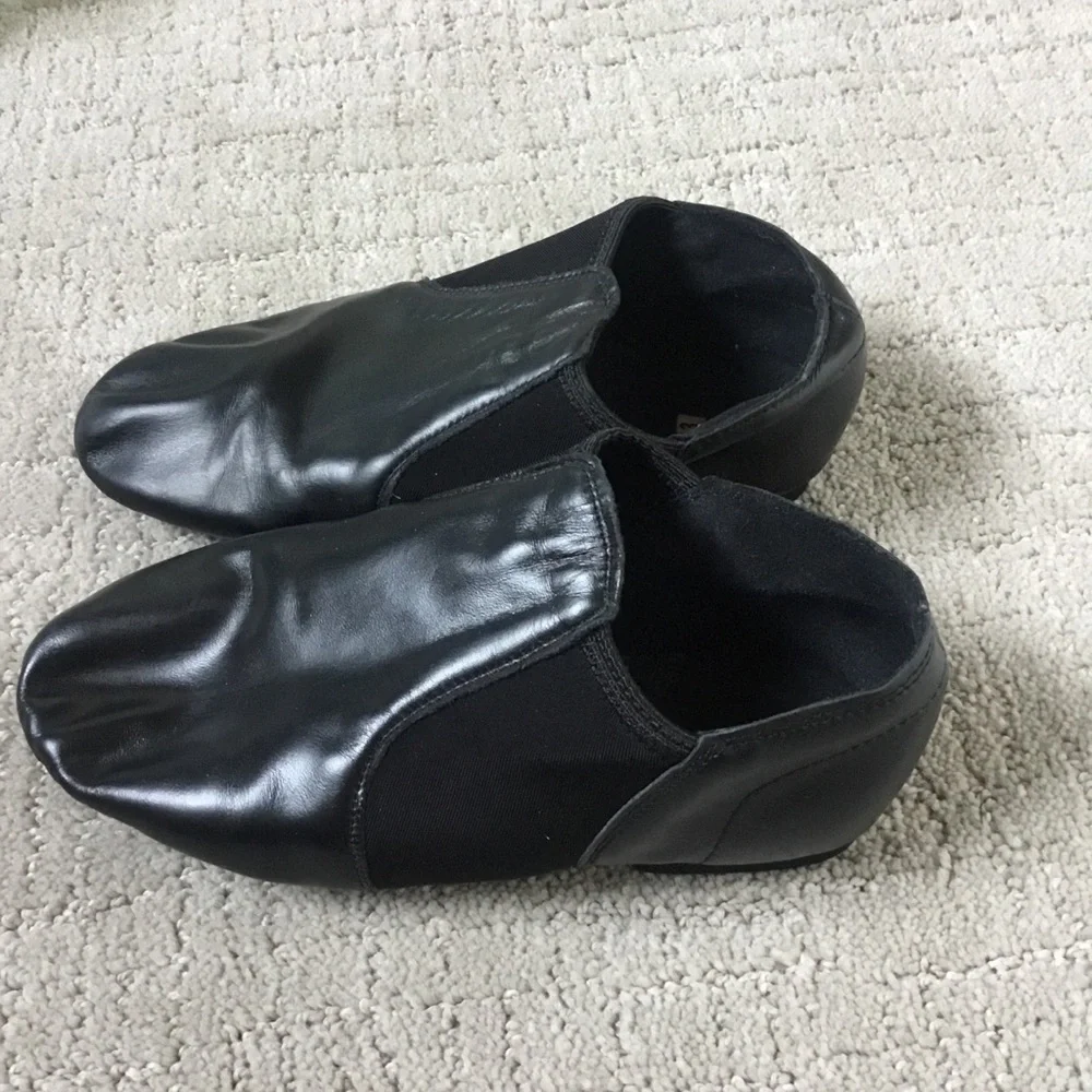 Kids Black Slip-On Dance Shoes